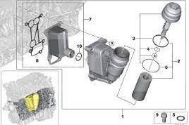 Autoparts, Engine & Engine Parts, Oil radiator (pig), BMW 